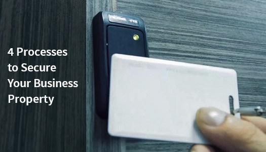 Using key card to securely protect a business.