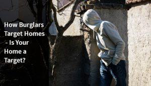 Burglar targeting a home.